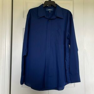 Men’s long sleeved button down. Royal blue. 26” pit to put 17.5 “ collar.